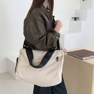 Minimalist oxford cloth crossbody bag, large capacity single shoulder tote for women casual.