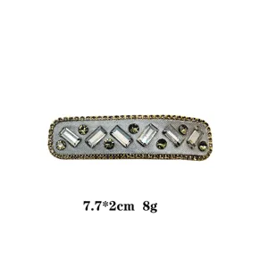 Elegant rhinestone BB hair clip sparkling crystal bobby pin sweet side fringe clip 7.7cm
