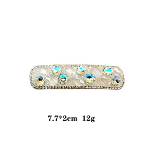 Crystal rhinestone BB hair clip sparkling metal barrette sweet cute hair accessories for women