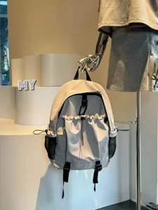 Loisir grande capacité imperméable multi-poches gris sac à dos pour le travail et voyage