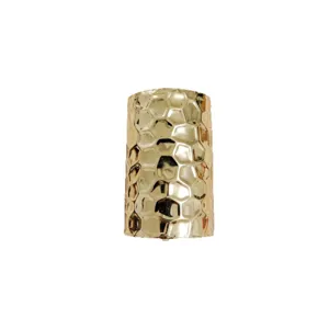 Manchette de cheveux en métal doré motif nid d'abeille accessoire de mode pour femme.