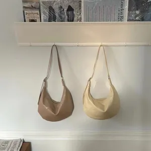 Women's Soft Leather Crossbody Bag Slouchy Hobo Tote Bag Casual Daily Shoulder Bag Large Capacity Fashion Purse