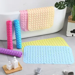 Non-slip PVC bath mat with strong suction cups for bathroom shower floor massage safety