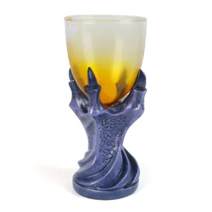 Resin dragon claw goblet gothic glass wine cup for Halloween party bar home decor