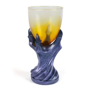 Unique Dragon Claw Glass Goblet Resin Wine Cup Halloween Party Bar Creative Drinkware