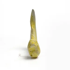 Detailed view of the resin bear claw pendant, animal bone tooth necklace accessory for spooky crafts.