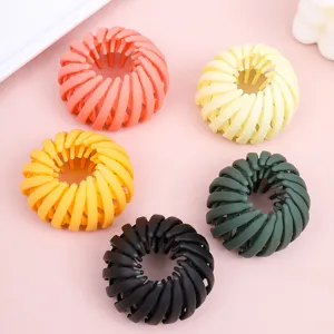 Colorful bird nest hair clip claw bun maker ponytail holder fashion hair accessories detail