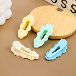 Cute resin small cloud hair clips ice cream color cute sweet children hair accessories set
