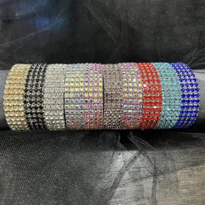 Mode Damen Strass Stretch Armband Glitzernd Kristall Elastisch Armreif Elegant Hochzeit Party Schmuck Geschenk