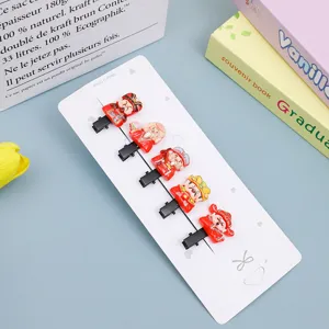 Nouvel An Rouge Résine Dieu De La Richesse Pince À Cheveux Fête Dessin Animé Épingle À Cheveux Pince Latérale Accessoires De Cheveux Pour Femmes Et Enfants