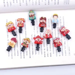 Pinces à cheveux de divinité traditionnelle chinoise jolies pinces rouges accessoires festifs