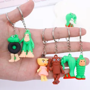 Grappige Abstracte Vorm Sleutelhanger Zacht Rubber Schattige Cartoon Tas Hanger Creatieve Rugzak Decoratie Cadeau