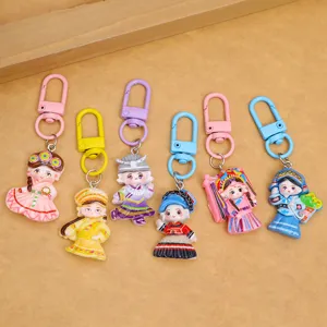 Chinesischer Stil Opernfigur Harz Schlüsselanhänger Süßer Taschenanhänger Schultasche Hängende Ornament Mode Geschenk
