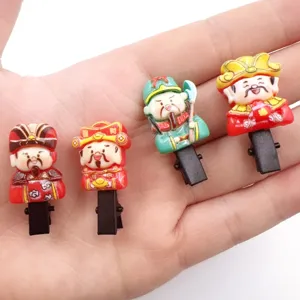 Pinces à cheveux dieu de la fortune chinois rouge accessoires festifs nouvel an
