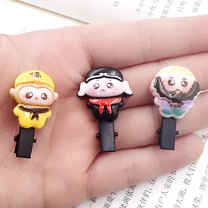 Cartoon Journey to the West Character Resin Hair Clips Cute Kids Side Hairpins DIY Decor