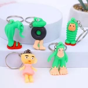 Grappige abstracte cartoon sleutelhanger hanger creatieve eigenzinnige tassenhanger novel