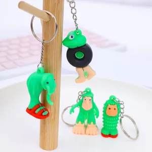 Grappige abstracte sleutelhanger hanger, schattige creatieve meme tasbedel, nieuwigheid sleutelring.