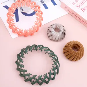 Velvet Birds Nest Hair Scrunchie Bun Maker Claw Clip High Ponytail Fixer Hair Accessories