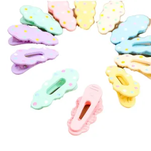 Cute colorful cloud hair clips for kids, sweet ice cream color duckbill hair accessories.