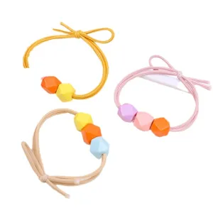 Korean candy color geometric hair ties cute kids elastic rubber bands hair accessories