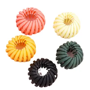 Multi-color bird's nest hair clip bun maker ponytail holder fashion styling hair accessories