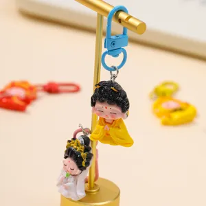 Charmant porte-clés en résine de mythe chinois, accessoires DIY, pendentif de dessin animé mignon