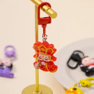 Style chinois mignon dessin animé résine pendentif DIY accessoires faits à la main porte-clés