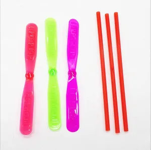Colorful plastic bamboo dragonfly toy DIY parts set, outdoor fun toy for kids.