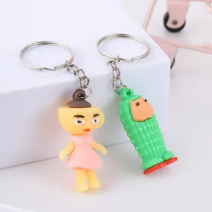 Grappige abstracte cartoon figuur sleutelhanger schattige tas hanger accessoires