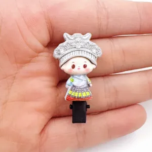 Cute ethnic style hair clip national trend minority cartoon character cute hair accessory for kids