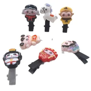 Cartoon Journey to the West Q-version children hair clips, cute resin DIY side clips for boys and girls.