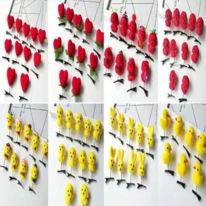 Adorables barrettes en peluche pour enfants, coeurs et animaux mignons avec pinces.