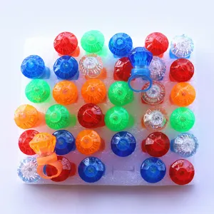 Bunte LED blinkende Diamantringe für Kinder Nachtparty leuchtende Kunststoff Fingerringe
