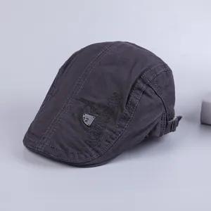 Men Cotton Flat Cap British Style Vintage Beret Adjustable Casual Driving Hat Spring Autumn Fashion Ivy Cap