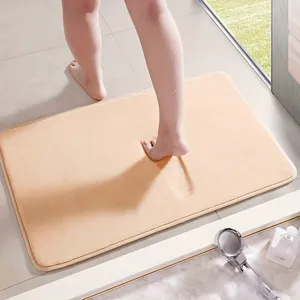 Memory foam bathroom floor mat soft absorbent non-slip carpet for home bathroom door use