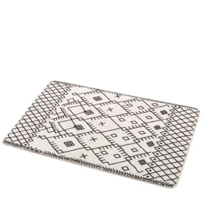 Moroccan Nordic Style Living Room Bedroom Carpet Diamond White Long Plush Rug Main Display