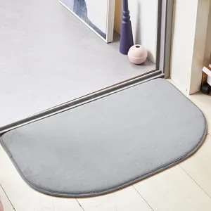 Polyester Tufted Non-Slip Water Absorbent Floor Mat Modern Minimalist Solid Color Door Mat For Bathroom Kitchen Living Room