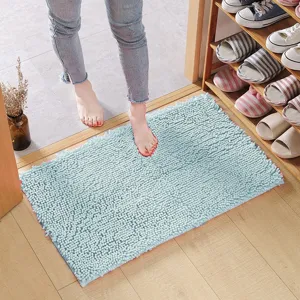 Alfombra de baño de chenilla gruesa absorbente y antideslizante para baño y pasillo.