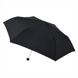Parapluie noir pliable portable, parasol de protection UV pour les jours de pluie et de soleil.