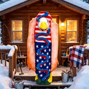 23 Pouces Oie De Porche Costume Hot Dog Ornement Thanksgiving Halloween Fête Décor