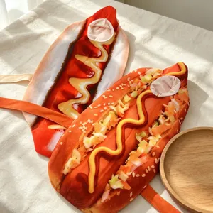Drôle de costume de hot-dog pour fête d'Halloween vêtement nouveauté saucisse vue principale