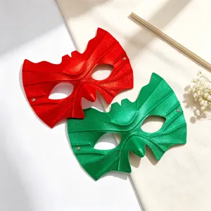 Halloween bat half face mask masquerade party glitter eye mask cosplay props set 2pcs