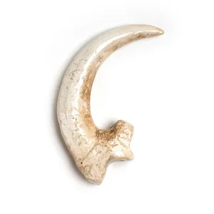 Resin vulture claw pendant close up detail view, vintage animal bone style necklace accessory.