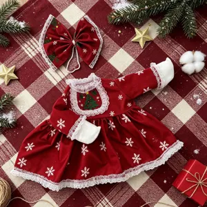 Weihnachtsgans Kleidung Set mit festlichem Kleid und Schleife fur Outdoor Dekoration.