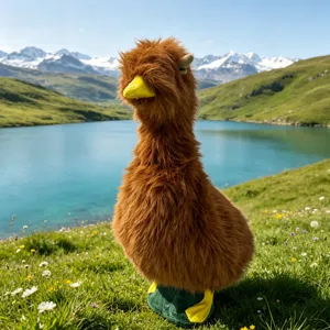 Abbigliamento per Oca da Portico a Forma di Mucca del Sottopiano in Tessuto Peluche Vestito da Oca per Statua da Giardino Decorazione per Cortile