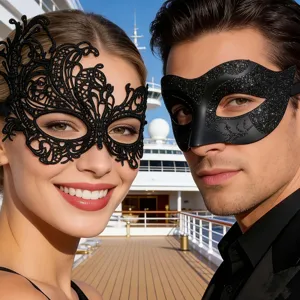 Exquisites Paar Masken Set für Halloween Karneval und Kostüm Partys edles Design.