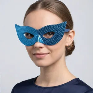 Blaue Maskenball Maske Strass Party Augenmaske Karneval Kostüm Zubehör für Frauen