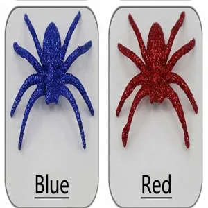 Gedetailleerd overzicht glitter spin speelgoed, Halloween griezelige feest decoratie.