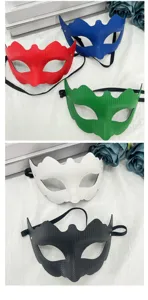 Máscara de mascarada de media cara de PVC de color, antifaz de carnaval veneciano.