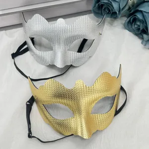 Máscara veneciana media cara, elegante conjunto de máscaras de carnaval PVC fiesta.